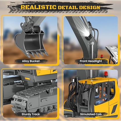 YI GONG RC Excavator Toy – 11 Channel Remote Control (Open Box)