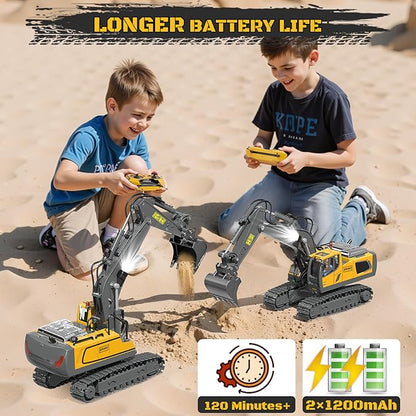 YI GONG RC Excavator Toy – 11 Channel Remote Control (Open Box)